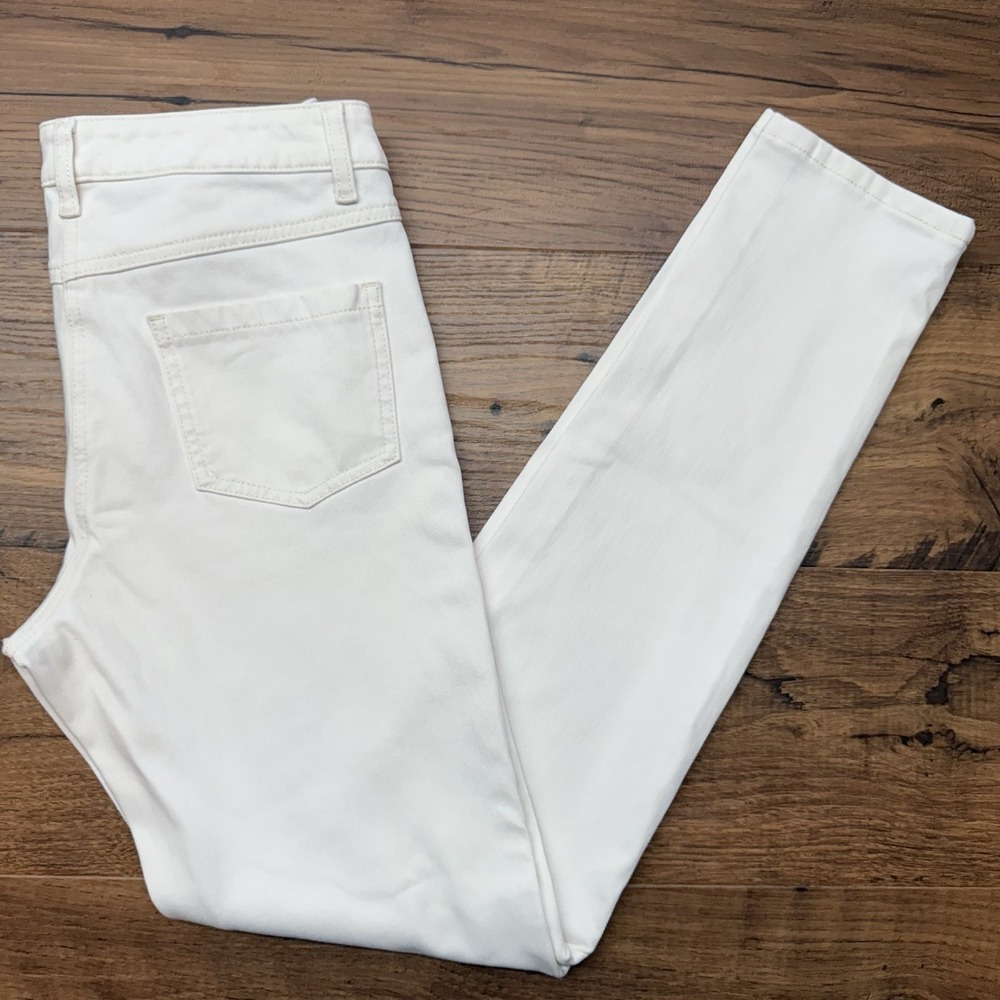 J. McLaughlin Off White Jeans 6 Lexi 4-Way Stretch‎ Denim Skinny Coastal SPOT